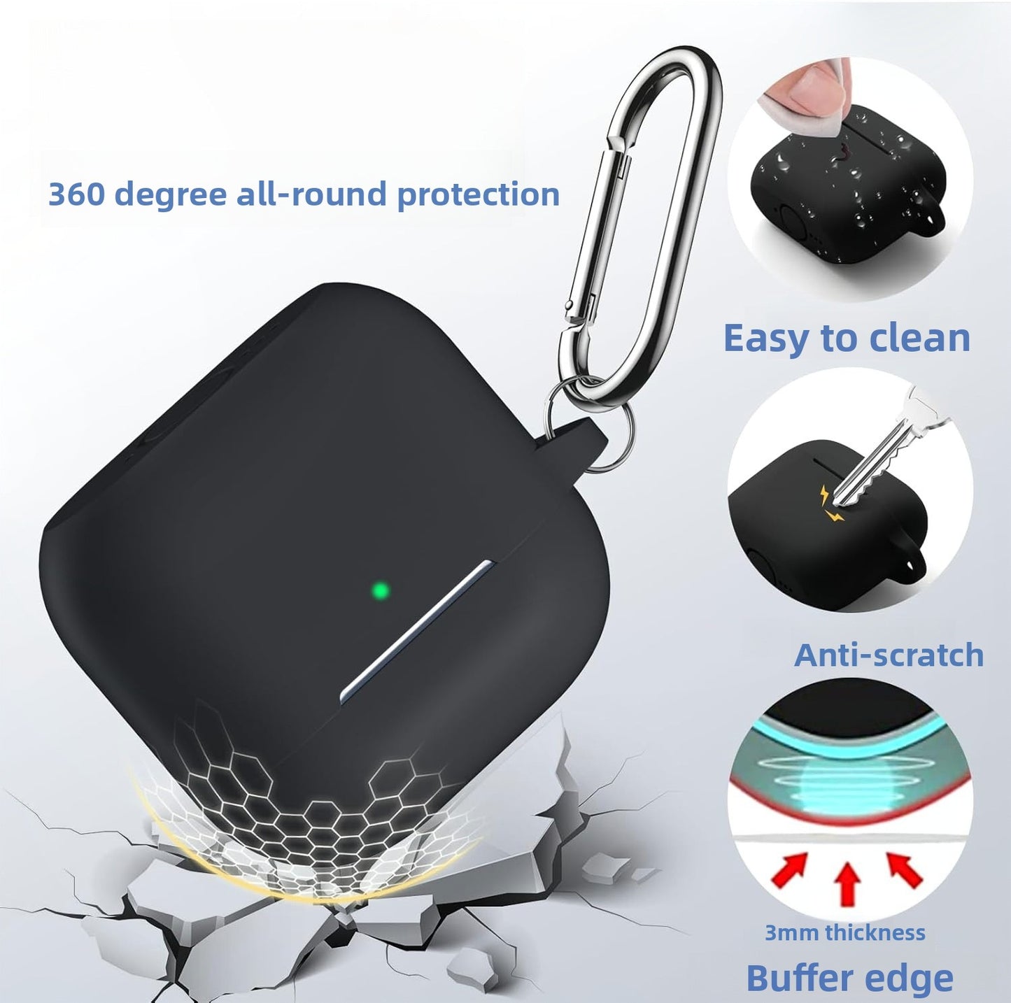 Silicone bluetooth earphone case